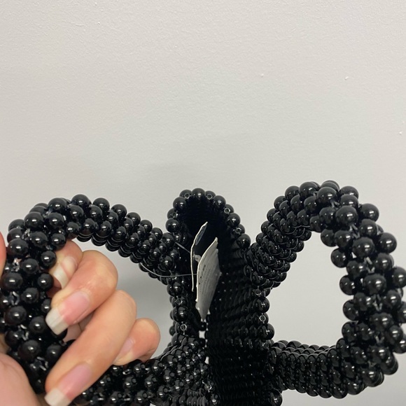 ✨NWT✨ UNIQUE MARBLE-FEEL BLACK PURSE | MINI BAG - Picture 3 of 7